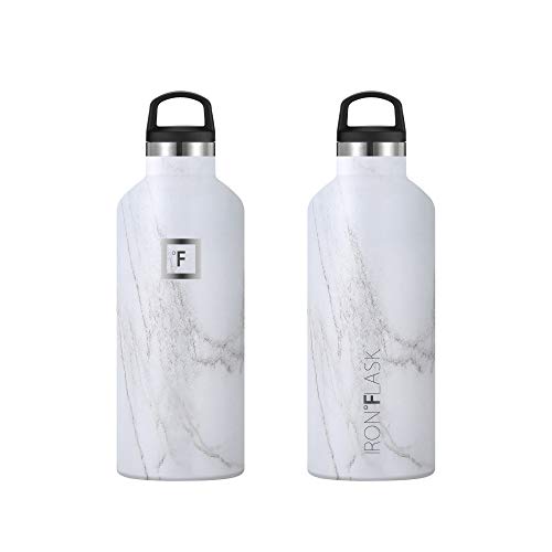 IRON °FLASK Sports Water Bottle 32 Oz, 3 Lids (Spout Lid), Leak Proof