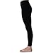 Paradise Silk Silk Cashmere Ribbed Knit Women Thermal Pants Legging[USM,Black]