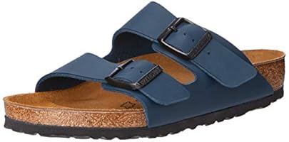 Birkenstock BIRK-051751 Arizona Leather Sandals, Blue, 46
