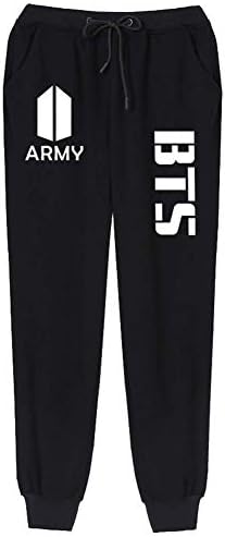 SLIEWU Men Women BTS Army Drawstring Sweatpants Outdoor Sports Pants