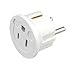 Instapark IPA-20-6P Heavy-duty USA/America Type A (2-Pin) & B (3-Pin) to European Type E & F/Schuko Electrical Wall Outlet/Socket Plug Adapter for Travel, 6-Pack (White)