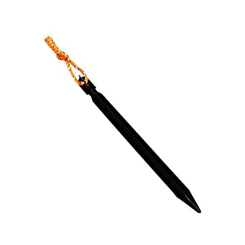 Homgaty 10Pcs Tent Pegs 7 Inch Long Aluminum Outdoors Tent Stakes with Reflective Rope for Hiking, Camping Trip(Black)