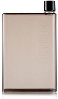 420 ml A5 Memo Notebook Water Bottle - Reusable, fits in purse, backpack, or bag - Made from Recycled BPA Free Plastic (Gray)
