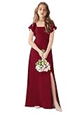 TAISHAN Junior Bridesmaid Dress for Wedding Ruffle