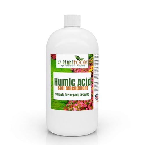 GS Plant Foods Humic Acid Liquid Fertiliser, Concentrate Fertiliser for Plants with Humic & Fulvic, Enhanced Nutrient Uptake & Soil Conditioning Plant Food