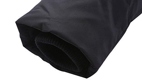 JiaYou Toddler Kid Child Boy Hooded Thick Winter Parka Mid/Long Duck Down Puffer Padded Overcoat Jacket(Style A Black,Height 55.12"-59.06" Inches)