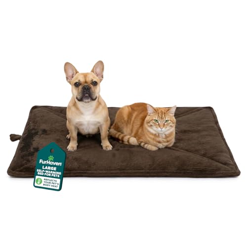 FurHaven ThermaNAP Self Warming Cat Mat, Dog Bed for Crates with Self-Warming T…
