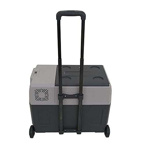 CRONY Portable Car Refrigerator 40L DC/AC Car Fridge 12/24V Mini Fridge App-Controlled -20°C to 20°C Fast Cooling Car Cooler LED Control Panel with Trolley Wheels & Battery Protection