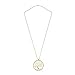 AeraVida Cultured Freshwater White Pearl Eternal Tree of Life Brass Beads Long Necklace