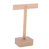 MonkeyJack Plain Wooden T-bar Earrings Necklace Bracelet Bangle Watch Jewelry Display Holder Stand Organizer Decoupage