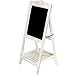 MyGift Decorative Vintage White Washed Brown Wood Large Freestanding Chalkboard Message Board Easel