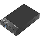 EAXER USB 3.0 Hard Drive Disk External Enclosure Case for 3.5 inch SATA HDD and SSD, Support UASP &amp; 8TB Drives, Tool-Free Installation, Easily Slide-Off Case for Better Cooling