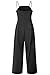 Minipeach Women's Solid Color Backless Sleeveless Wide Long Pants Jumpsuit Rompers