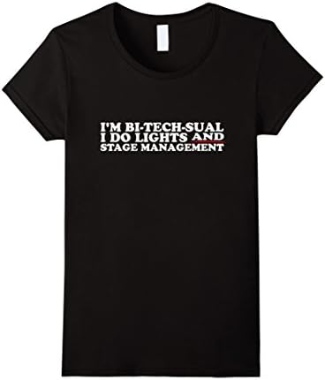 Women's Funny Theater Shirt | Lights &amp; Stage Manager Shirt Large Black