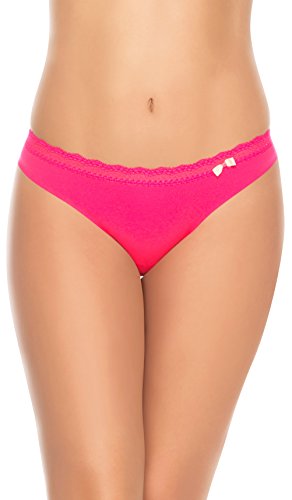 Laura Women's Seamless Thong Panty Lace Trim at Waist