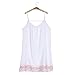Franterd Women Mini Dress Summer Evening Party Beach Backless Skirts Sundress (S) White