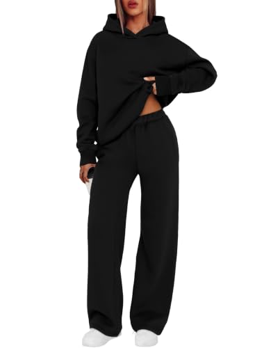 Sampeel 2 Piece Outfit Business Casual Outfits For Women Sweatsuits Black L at Amazon