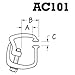 API AC101 Mounting Clamps for Truck Caps / Camper Shells (4 Pack)