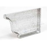 Amerimax 15206 4" Right Galvanized Steel Gutter End Cap