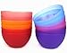 KX-WARE Plastic Bowls set of 12 - Unbreakable and Reusable 32oz/6 inch Plastic Cereal/Soup/Salad Bowls in 6 Assorted Color | Dishwasher Safe, BPA Free