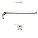 Lordear Shower Arm Extension 16 Inch Brushed Nickel Stainless Steel Wall Mounted Extended Arm for Shower Head, Flange Cover Included