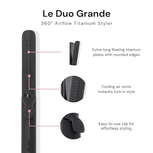 L'ANGE HAIR Le Duo Grande 360° Airflow Styler 2in1 Curling Wand