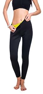 Amazon.com : Ausom Womens Slimming Neoprene Hot Thermo Long Pants Yoga Leggings Latex Waist 