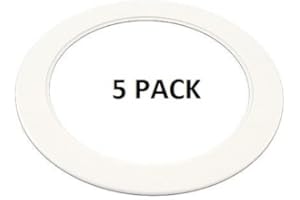 5 Pack-White Light Trim Ring Recessed Can 6" Inch Over Size Oversized Lighting Fixture