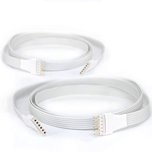 2X Spacer Extension Cable | for Philips Hue Lightstrip Plus V3 (10ft/3m, 2 Pack, White)