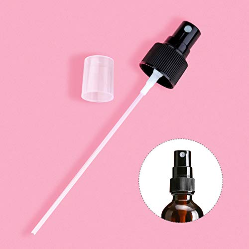 Spray Top, Yebeauty Fine Mist Sprayer Cap Pack of 40 24mm Fine Mist Sprayer for Fine Mist Bottle Cosmetic Bottles- Black