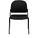 Flash Furniture Tania Comfort Vinyl Upholstered Stackable Side Reception Chair with Padded Seat, Modern Stackable Chair for Living Room/Office, Black