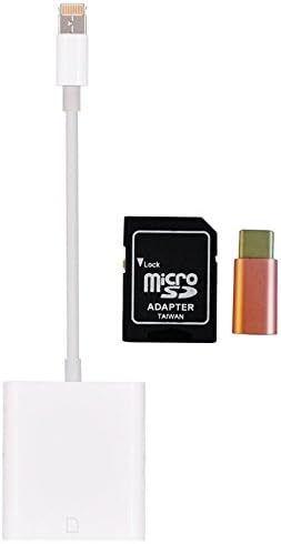HEDGO Trail &amp; Game Camera Viewer Lightning to SD Card Camera Reader for Android iPhone 5/5s/6/6s/6 Plus/7/Plus/iPad Mini/Air/Pro with Free Micro SD Card Adaptor (Android+IOS)