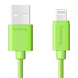 Lumsing Lightning to USB Cable Apple Certified Sync and Charging Cord(3.3 Feet/1M) with Ultra Compact Connector Head for iPhone, iPod and iPad(Green)
