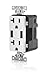 Leviton T5832-W Type-A USB in-Wall Charger with 20A Tamper-Resistant Outlet, USB Charger for Smartphones, White