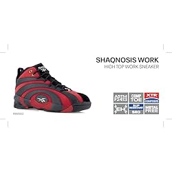 Reebok Work Men's Shaqnosis Work Black and Red