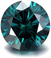 GemsIndustry 1.01Cts Green Moissanite Loose Stone,Round Brilliant Cut VVS Clarity 6.50MM …