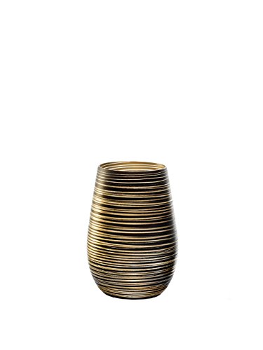 Stölzle Lausitz Gläser TWISTER 465 ml Schwarz-Gold I Trinkgläser 6er Set I Gläser-Set spülmaschinenfest I hohe Stoßfestigkeit I Universalgläser als Wassergläser Saftgläser Longdrinkgläser – Bild 4