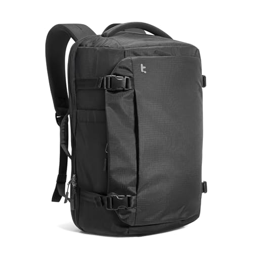 tomtoc Travel Backpack 40L, TSA Friendly Flight Approved Carry on Luggage Hand Water-resistant Lightweight Business Rucksack, Durable Large Weekender Bag Daypack Fits 17.3 Inch Laptop