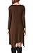 Invug Women Casual Loose Soft Crewneck Long Sleeve Pockets Swing T-Shirt Dress Coffee 3XL