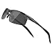 SUNGAIT Men's HD Polarized Sunglasses for Driving Fishing Cycling Running Metal Frame UV400 (Gunmetal, Gray) 8177QKH