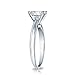 JoGray 18K White Gold 4-Prong Oval Diamond Anniversary Ring