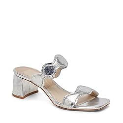 Dolce Vita Women's ILVA MID Heeled Sandal, Silver