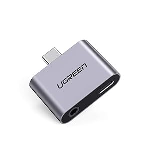 UGREEN Audio Adapter en USB C Charger 2-in-1 USB C Splitter Type C naar 3.5mm Aux Converter Compatibel met Huawei P30…
