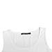 OThread Women's Basic Solid Scoop Neck Sleeveless Crop Tank Top(Large, OT018_White)