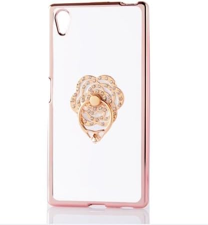 Amazon ゴージャス Xperia Z5 Premium So 03h ケース リング付き バンパー カバー Wbao カメリア ピンクゴールド ケース カバー 通販