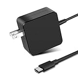 Skimola 65W/61W USB C AC Charger,Laptop Power Adapter for MacBook/Pro,Lenovo,ASUS,Dell XPS,HP Spectre,Galaxy S10, Huawei Matebook,Xiaomi Air and Other Laptops with The USB C (6.2ft, Black)