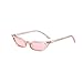 mincl/Sexy Women Small Frame Chic Vintage Designer Lady Cat Sunglasses (pink-pink)