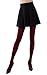 HeyUU Women's 80 Denier Soft Opaque Tights, High Waist Solid Color Footed Pantyhose 20+ Colors (6 Pairs-Black/Dark Blue/Burgundy/Red/Mustard/Royal Blue)