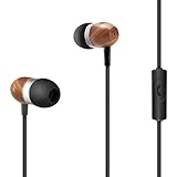 iPhone Earphone, Inateck In-ear Earphone Genuine Wood Noise-isolating Earbud Headphone with Mic and Remote for iPhone 7/7 Plus/6/6 Plus/6s, iPad, Samsung and More