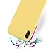 Yajuhoy iPhone X case, Liquid Silicone Gel Rubber Slim Fit Soft Mobile Phone Case with Microfiber Cloth Lining Cushion for Apple iPhone X (2017) - Yellow